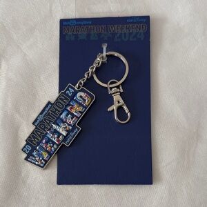 Disney “Marathon Weekend” 2024 Blue Keychain NWT